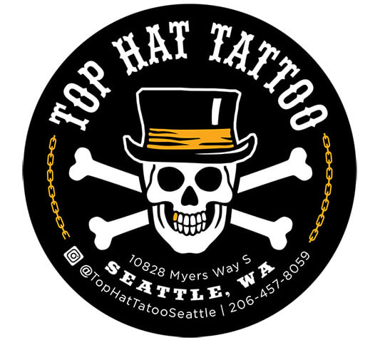 Picture of a Top Hat Tattoo drink coaster merchandise