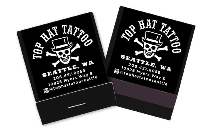Picture of Top Hat Tattoo match book merchandise