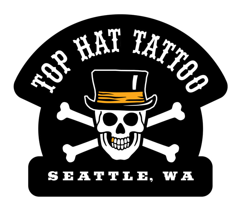 Picture of a Top Hat Tattoo clothing patch merchandise